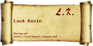 Lock Kevin névjegykártya